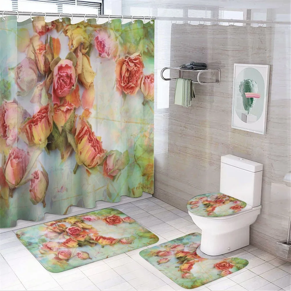 Dried Petals Nostalgia — 4-Piece Bathroom Set preview