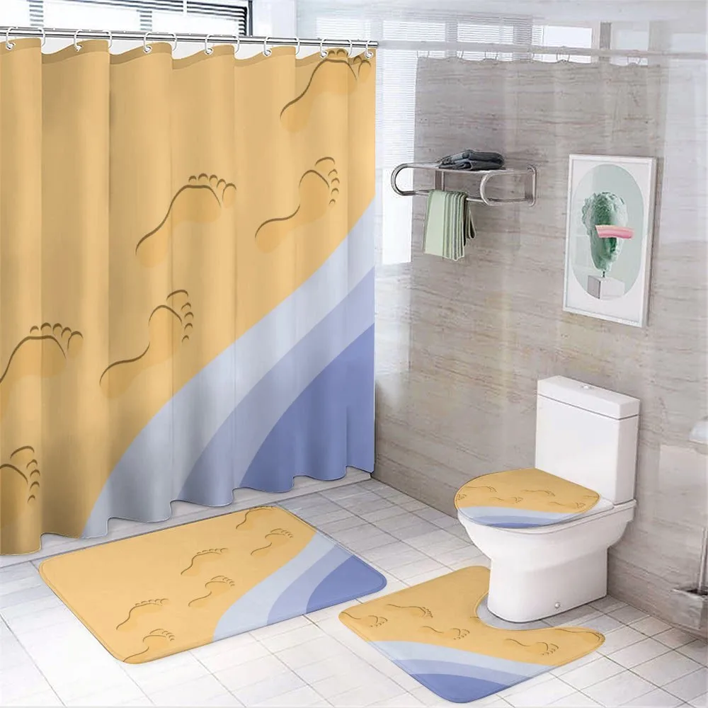 Footprints Sand Seaside — 4-Piece Bathroom Set preview