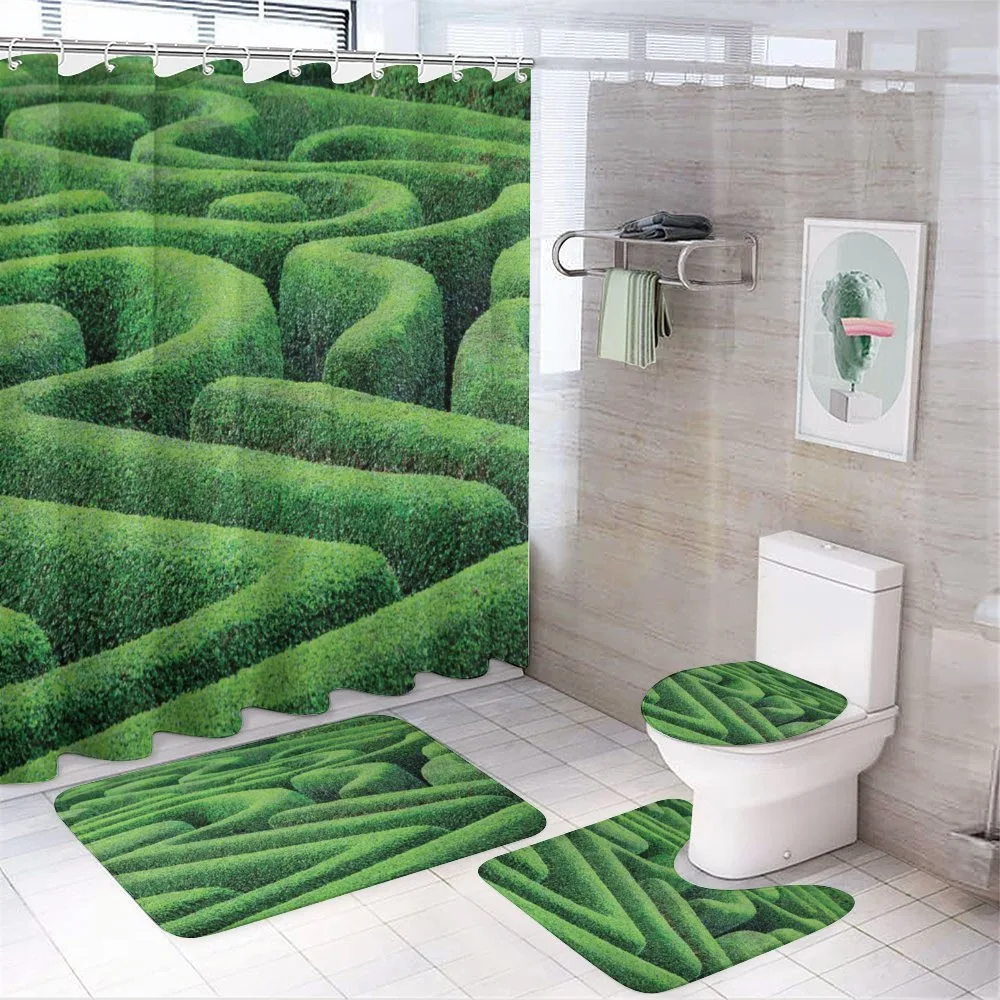 Green Plant Maze Park — 4-Piece Bathroom Set preview