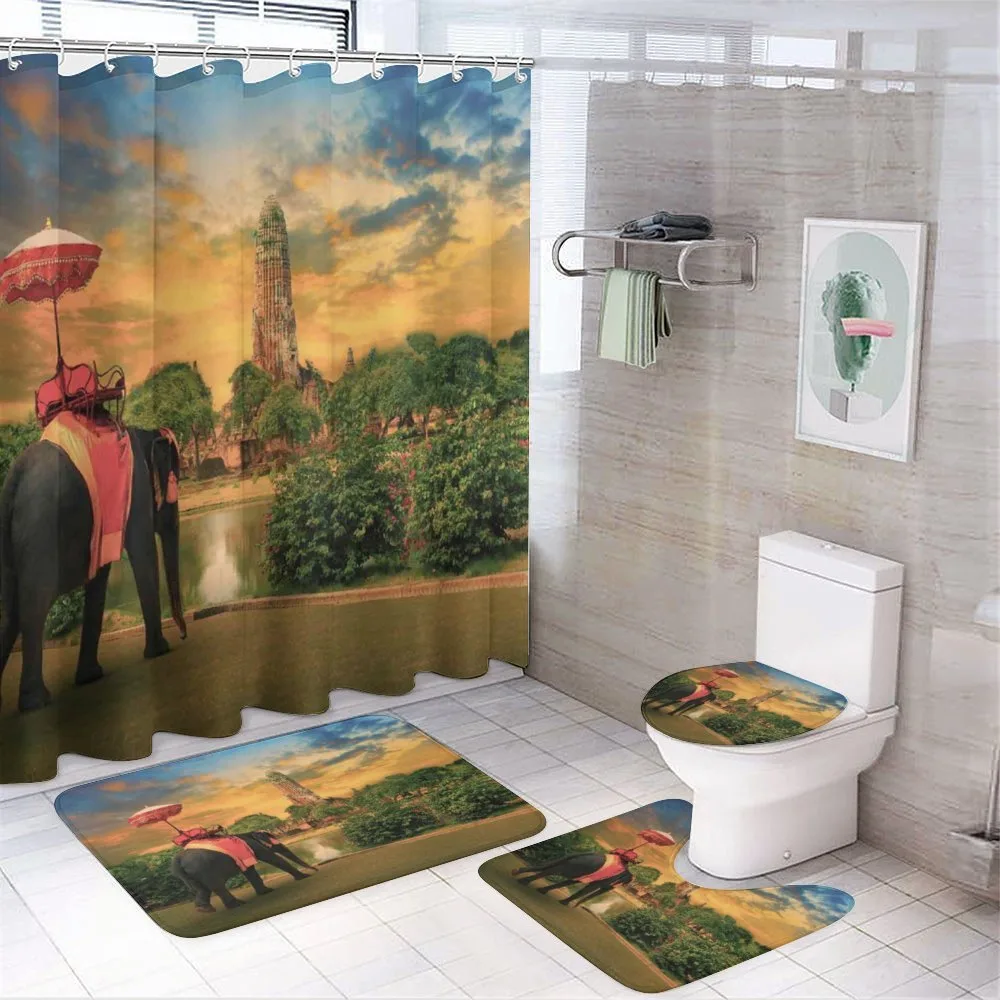 Pagoda in Ayuthaya — 4-Piece Bathroom Set preview