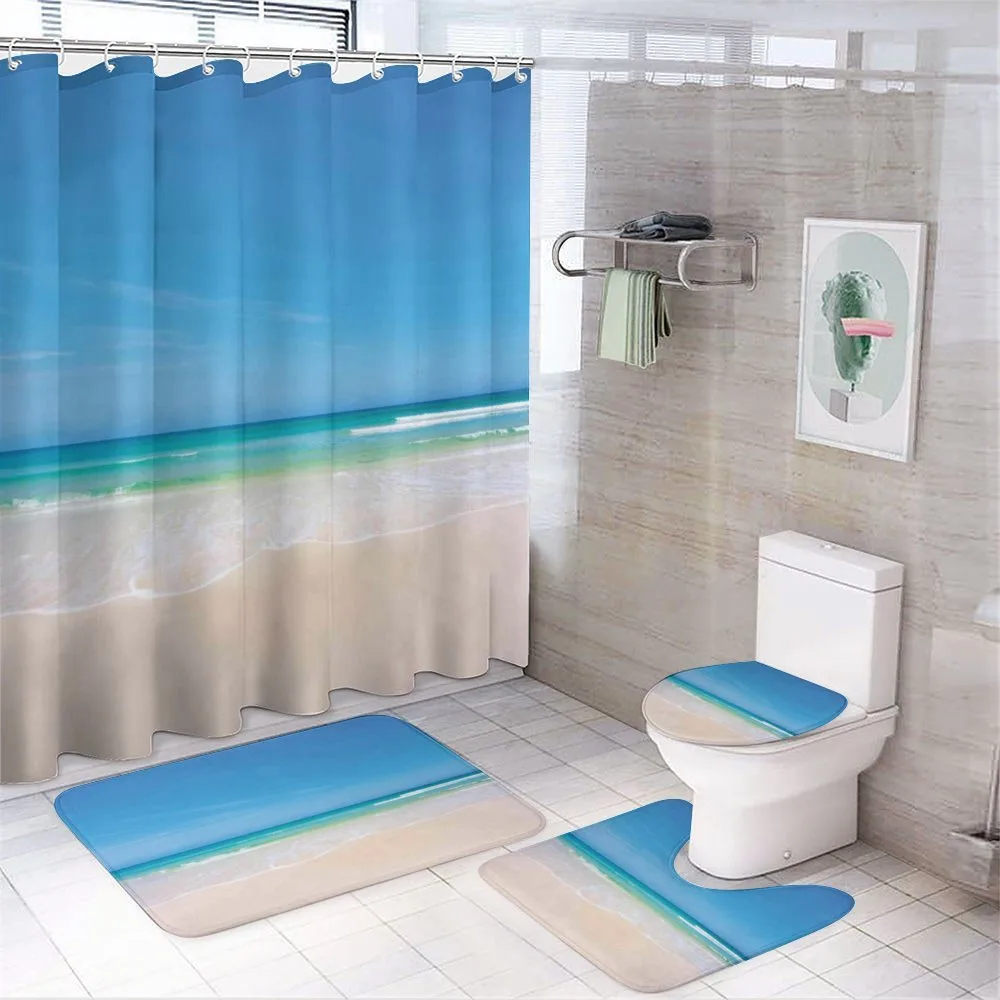 Paradise Sunny Sky Scene — 4-Piece Bathroom Set preview