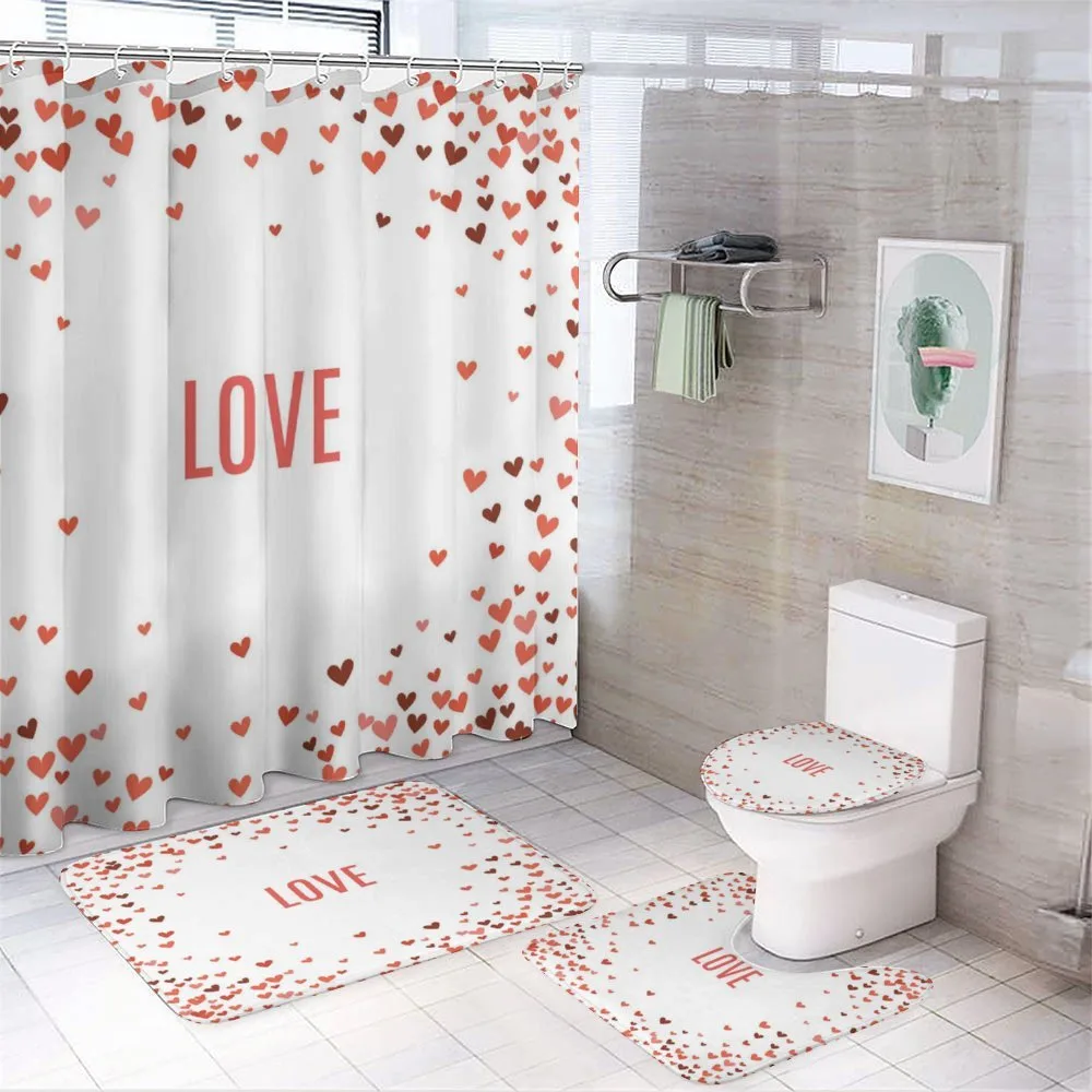 Romance Illustration Heart — 4-Piece Bathroom Set preview