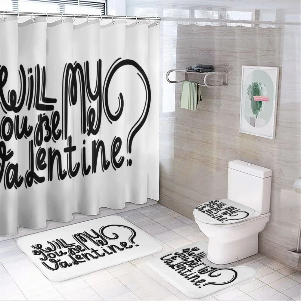 Romantic Love Message — 4-Piece Bathroom Set preview