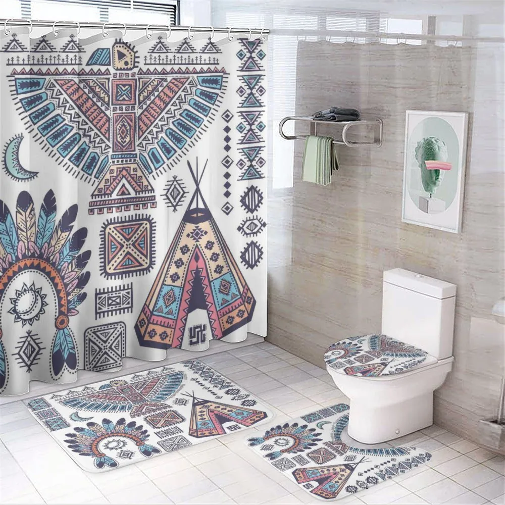 Teepee Eagle Feather — 4-Piece Bathroom Set preview