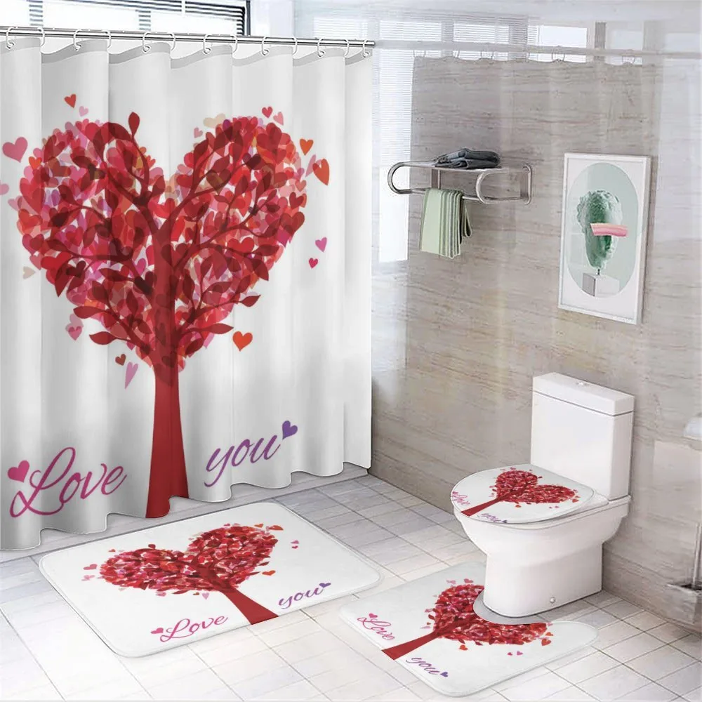 Vintage Romance Heart — 4-Piece Bathroom Set preview