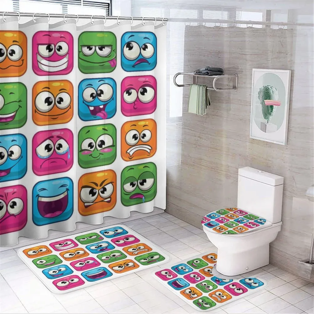 Cartoon Monsters Comic — 4-Piece Bathroom Set preview