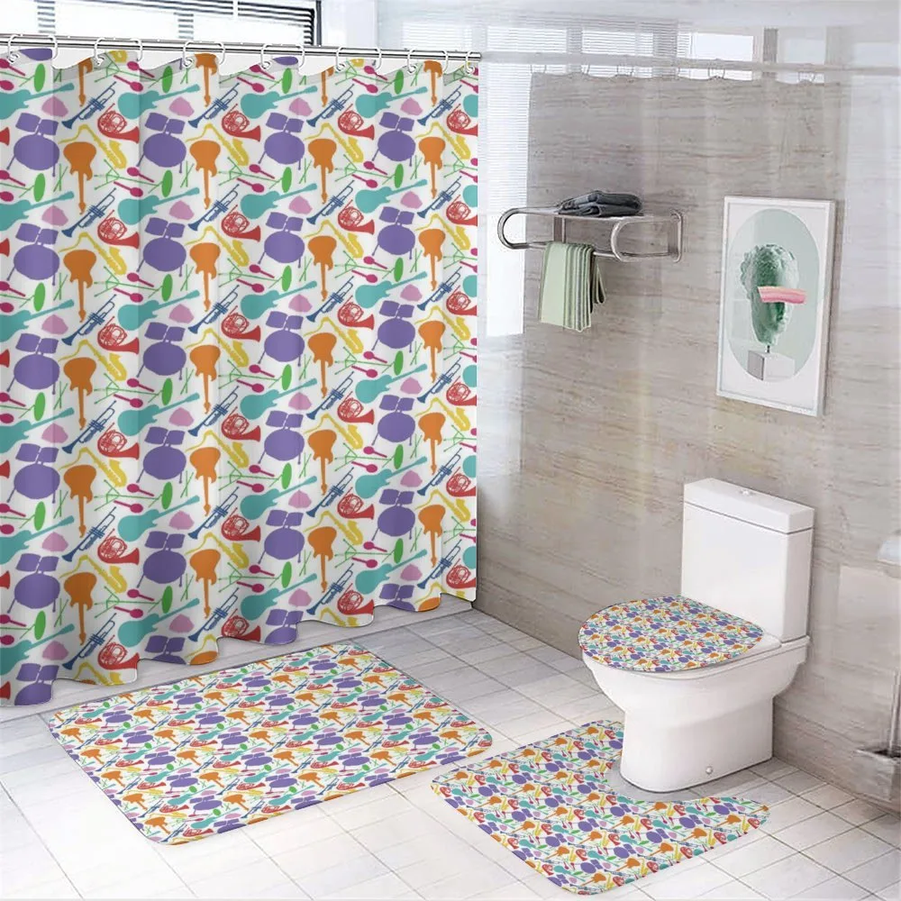 Colorful Instruments Bass — 4-Piece Bathroom Set preview