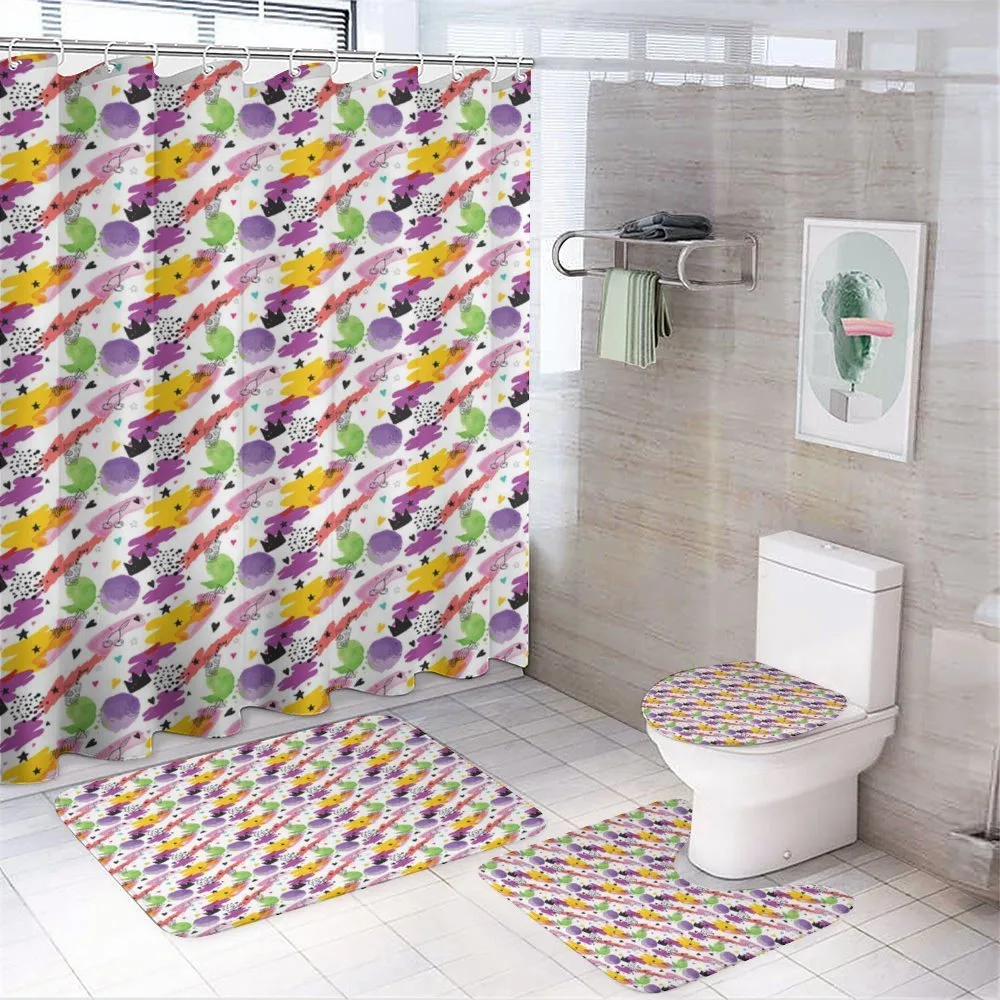 Colorful Splash Art — 4-Piece Bathroom Set preview