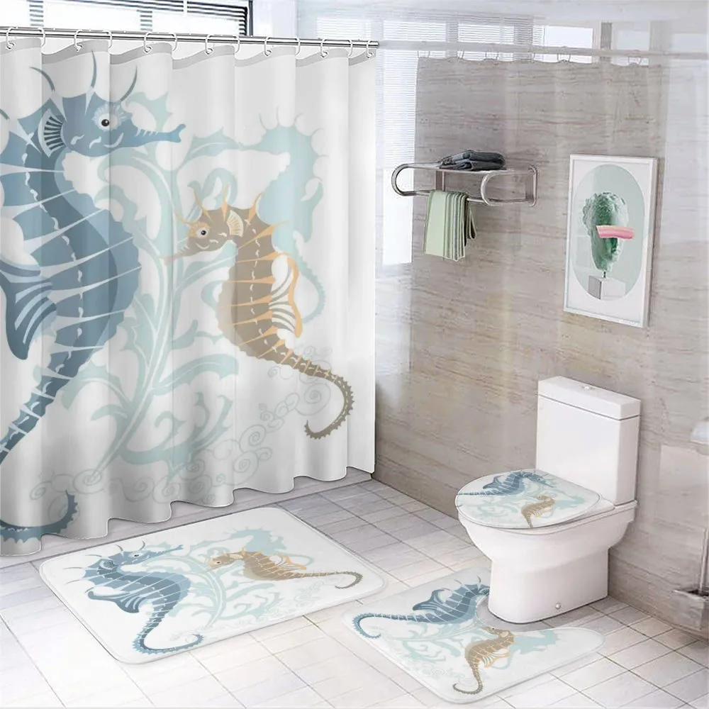 Fishes in Soft Tones — 4-Piece Bathroom Set preview