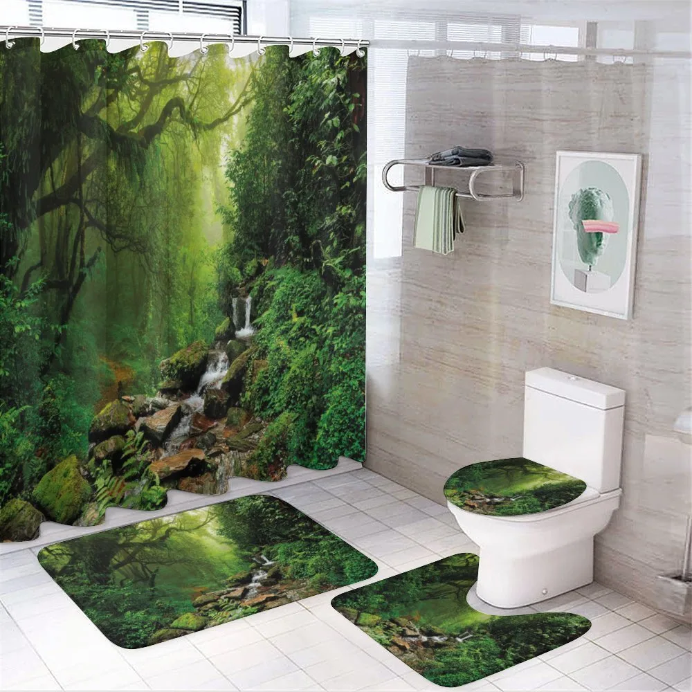 Idyllic Forest Design — 4-Piece Bathroom Set preview