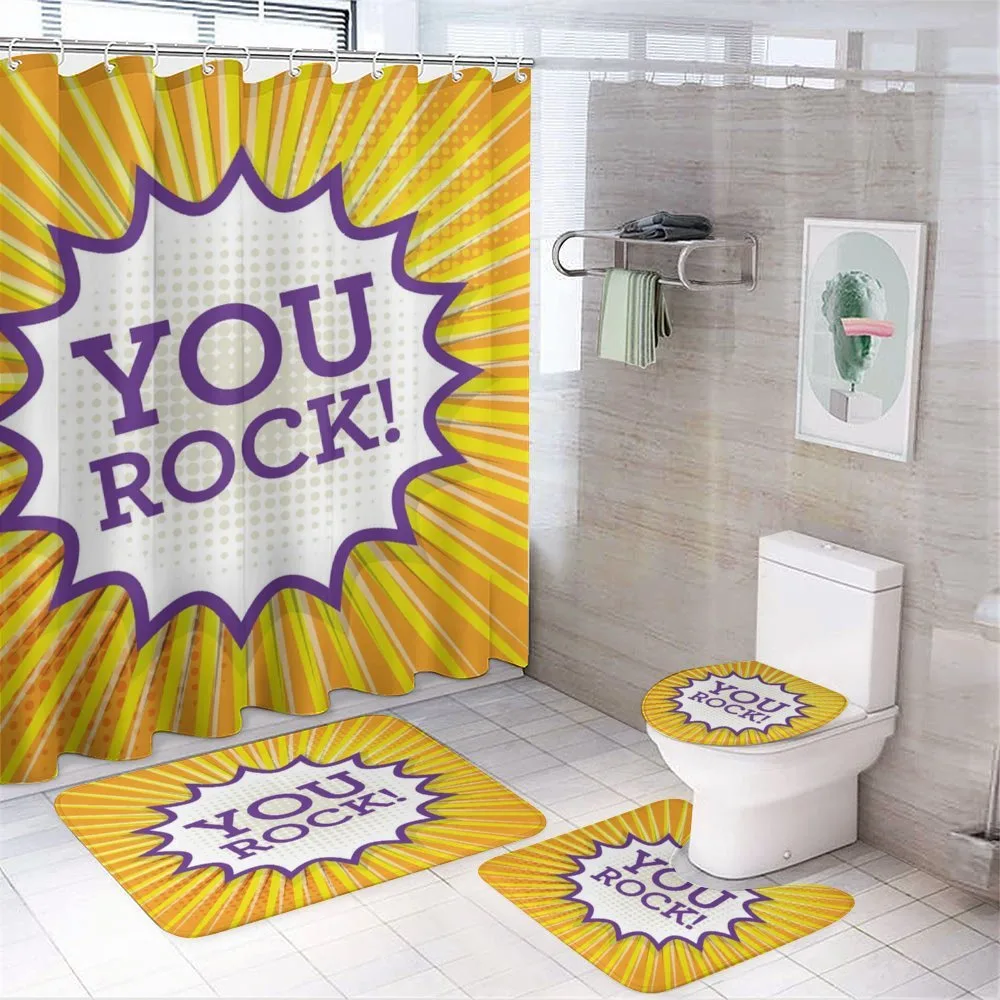 Inspirational Text Bubble — 4-Piece Bathroom Set preview