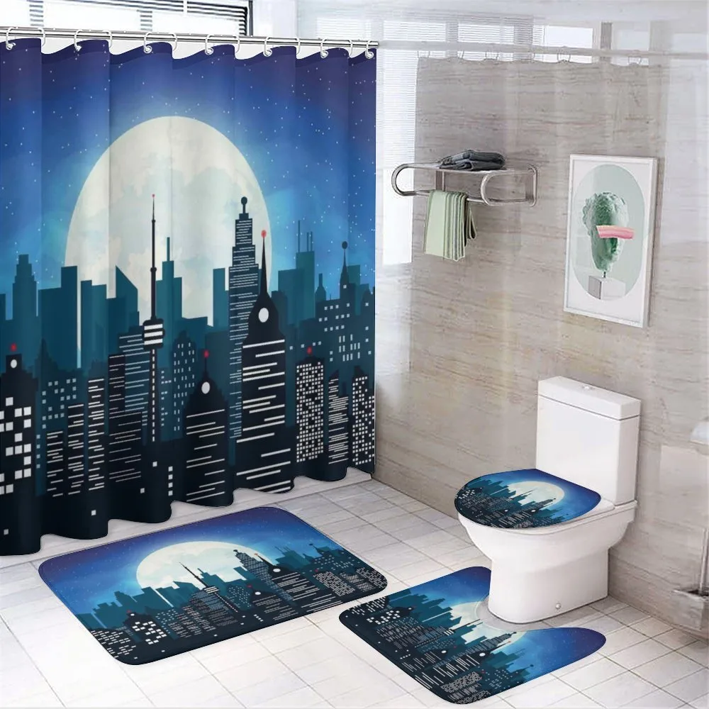 Modern Capital Moon Night — 4-Piece Bathroom Set preview