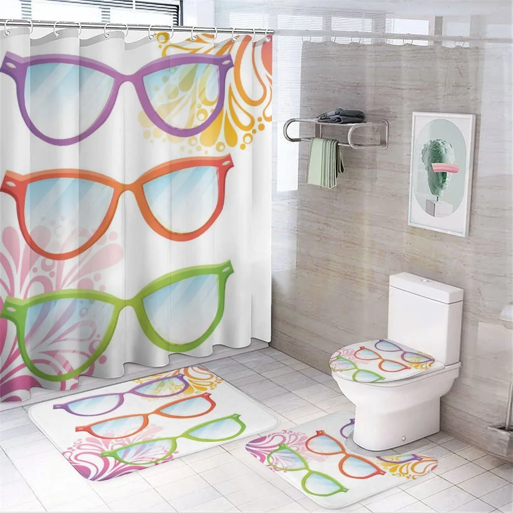Summer Glasses Floral — 4-Piece Bathroom Set preview