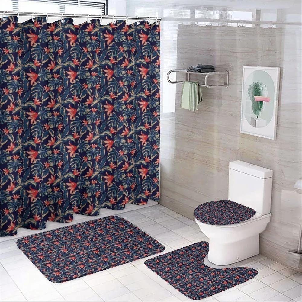 Tropical Jungle Blossoms — 4-Piece Bathroom Set preview