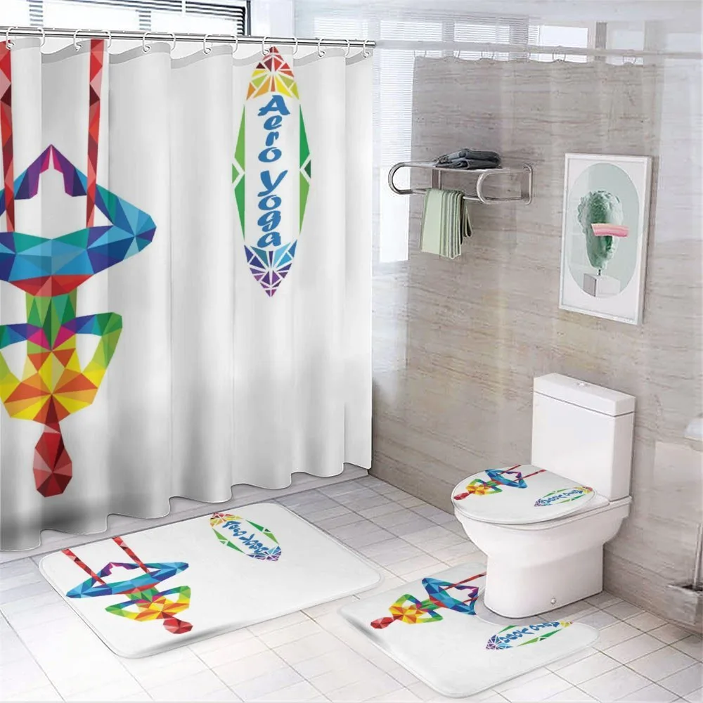 Aerial Yoga Fractal Body — 4-Piece Bathroom Set preview