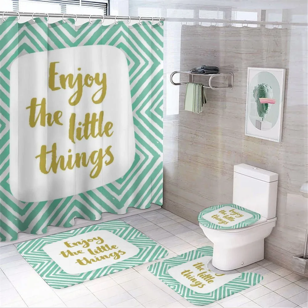 Bullseye Rhombus Pattern — 4-Piece Bathroom Set preview