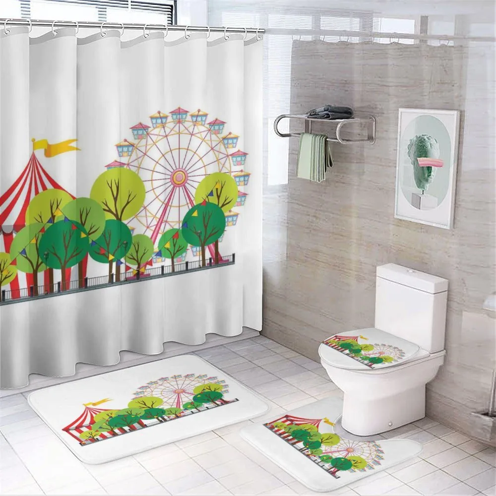 Circus Carnival Scene — 4-Piece Bathroom Set preview