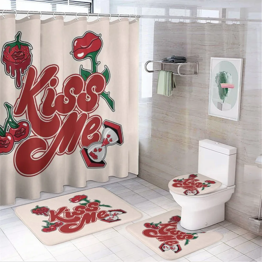 Hand Calligraphy Design — 4-Piece Bathroom Set preview