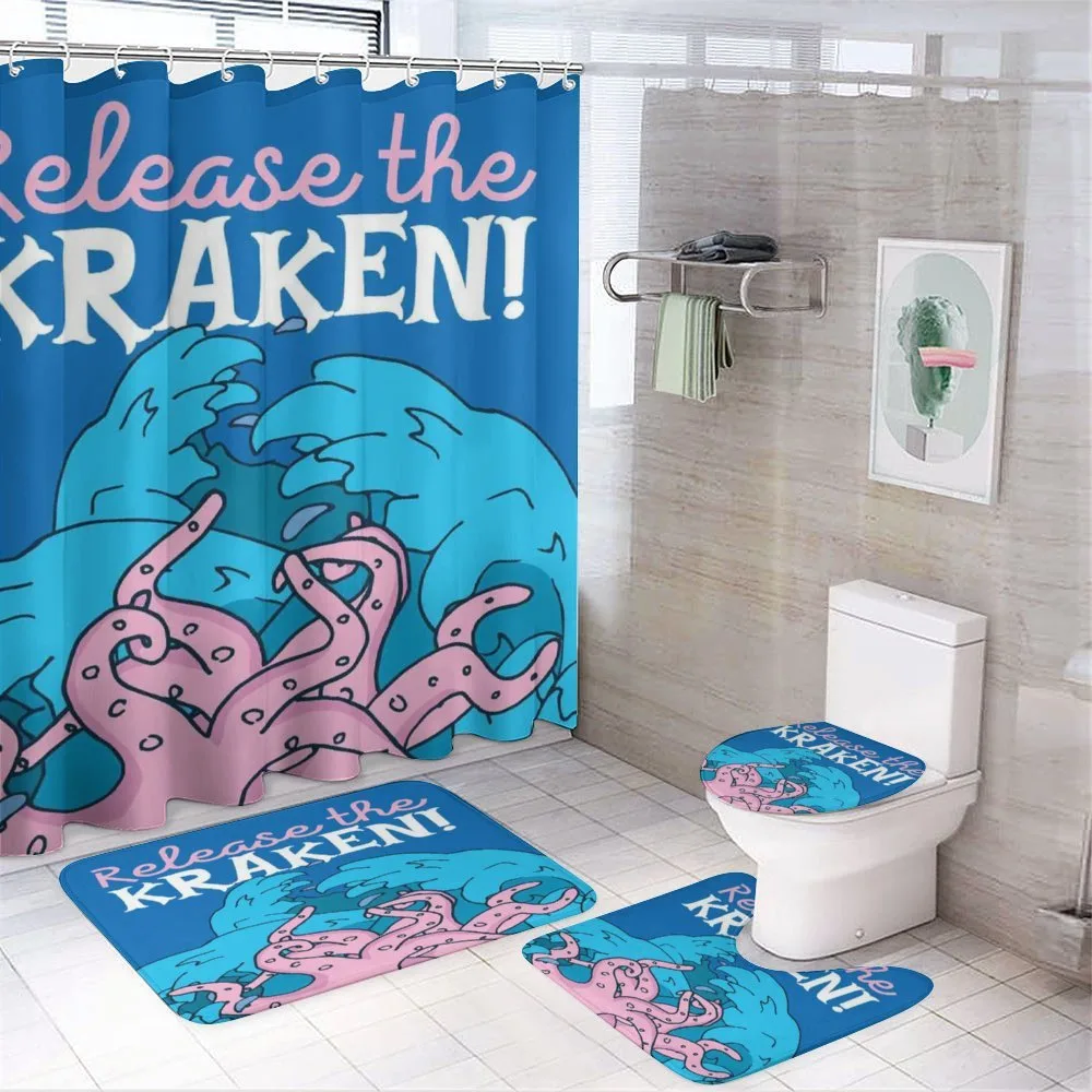 Kraken Motivation Words — 4-Piece Bathroom Set preview