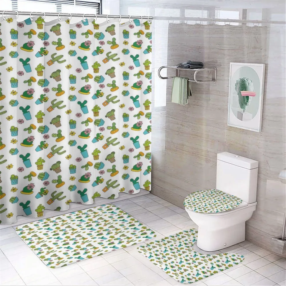 Ornate Flower Pattern — 4-Piece Bathroom Set preview