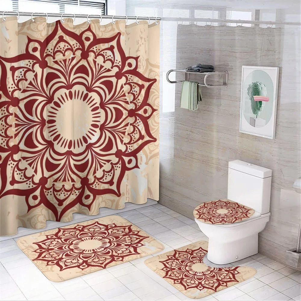 Round Cultural Ornament — 4-Piece Bathroom Set preview