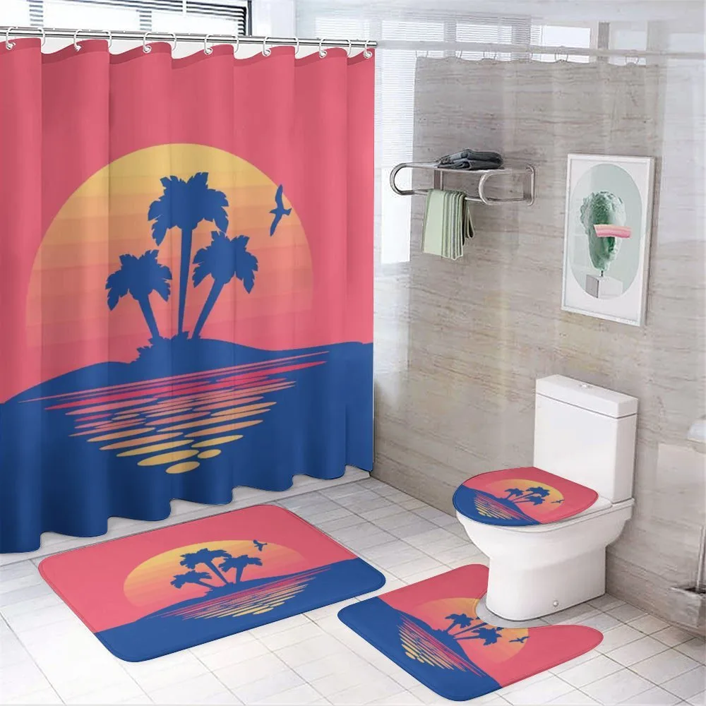 Tropical Land Horizon — 4-Piece Bathroom Set preview
