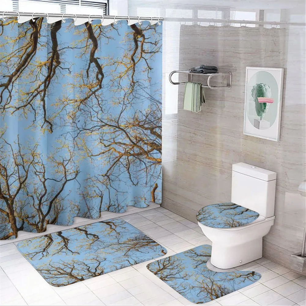 Vibrant Sky with Trees — 4-Piece Bathroom Set preview