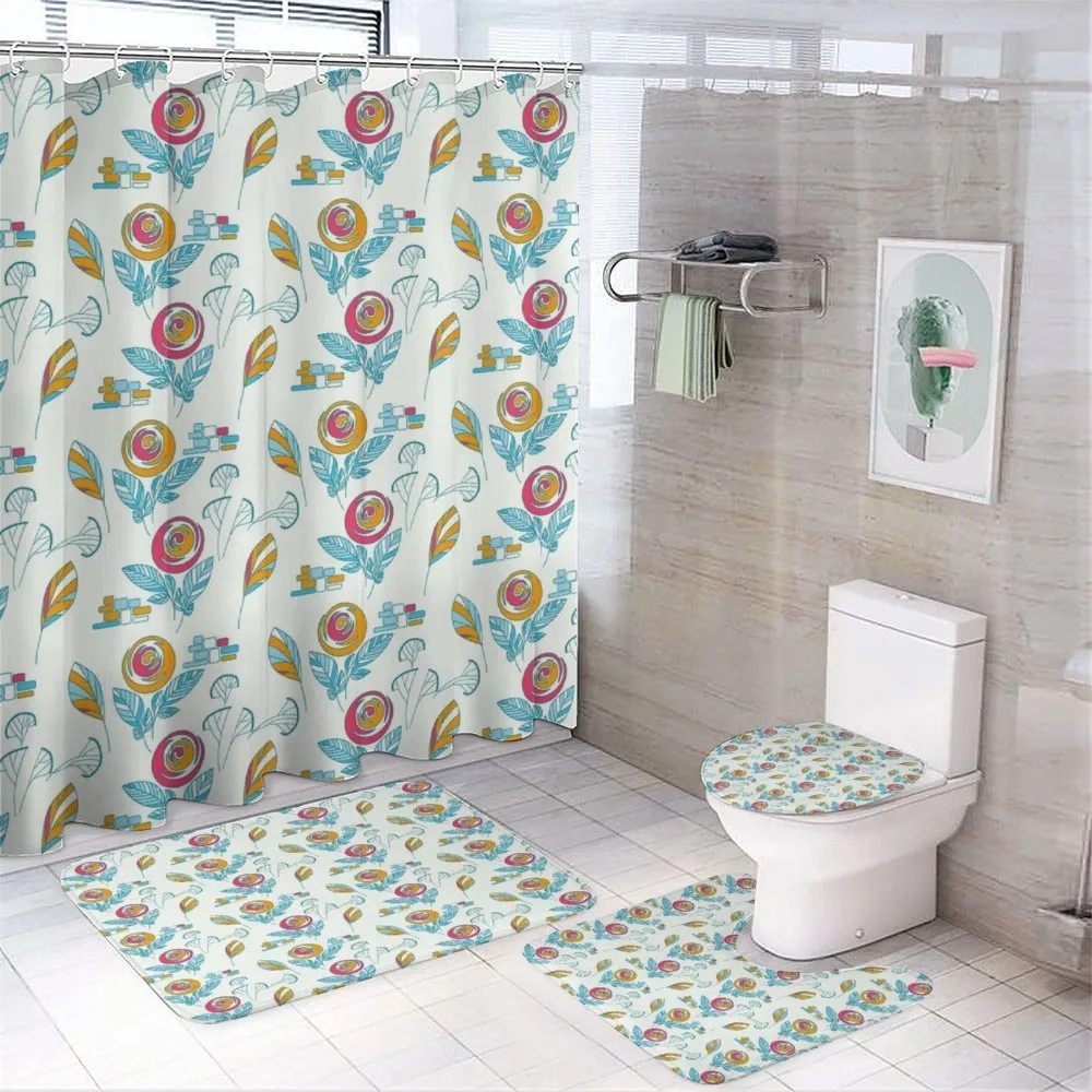 Abstract Vintage Roses — 4-Piece Bathroom Set preview