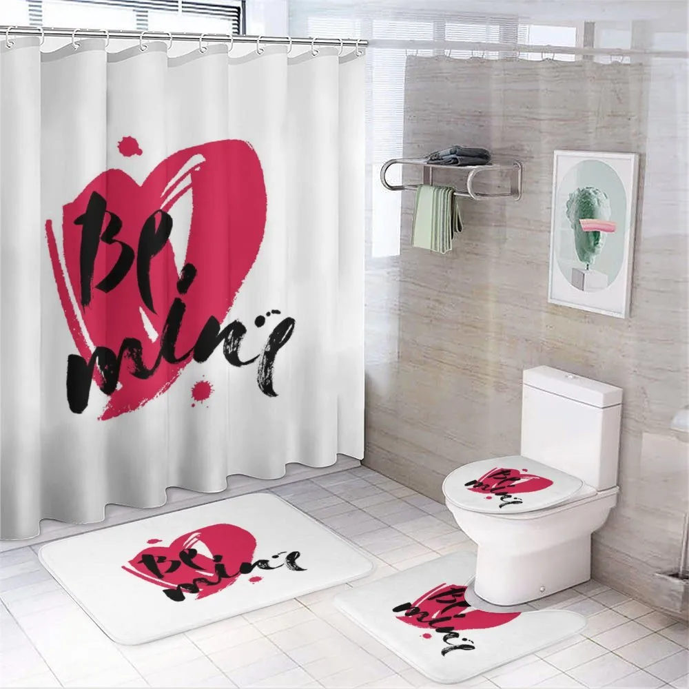 Be Mine Brush Letters — 4-Piece Bathroom Set preview
