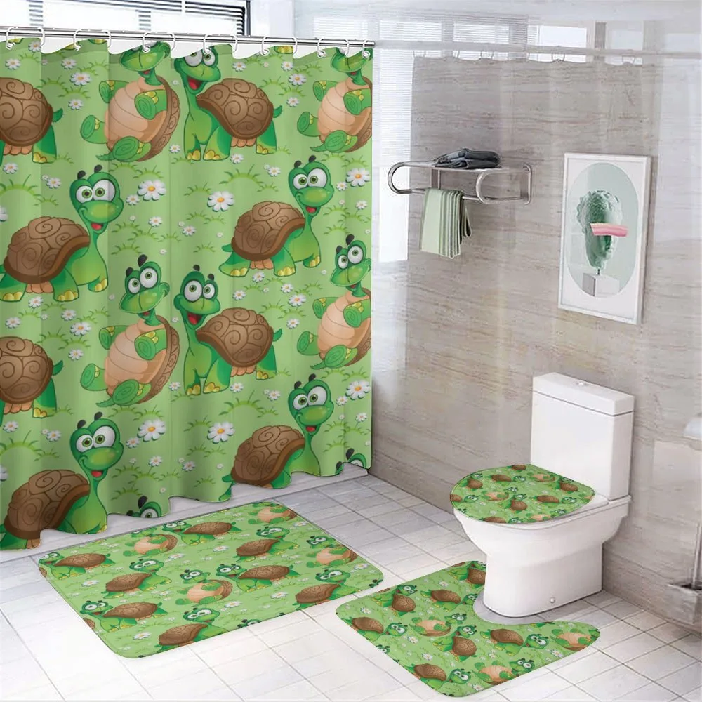 Cartoon Funny Turtles — 4-Piece Bathroom Set preview