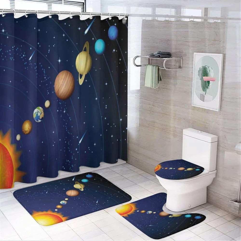 Solar System with Sun — 4-Piece Bathroom Set preview