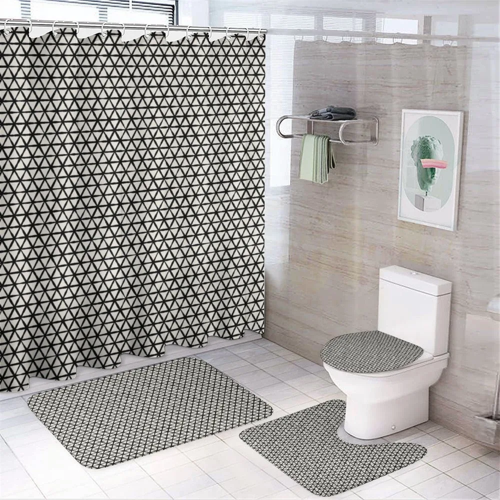 Tribal Inspired Rhombus — 4-Piece Bathroom Set preview