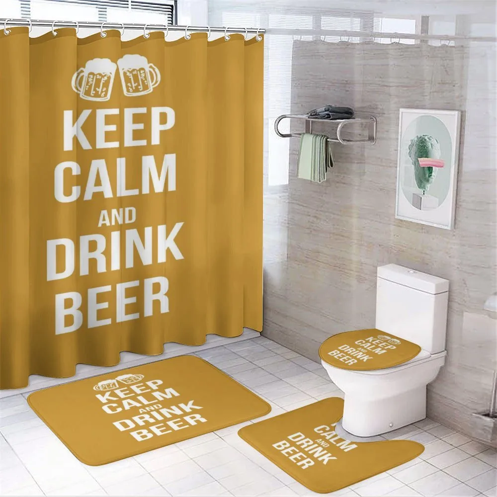 Drink Beer Retro Pub — 4-Piece Bathroom Set preview