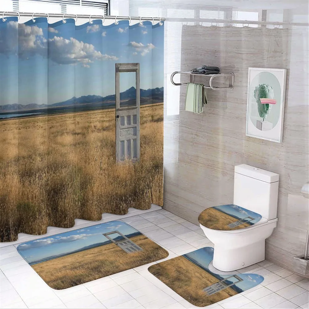 Field with Mountains — 4-Piece Bathroom Set preview