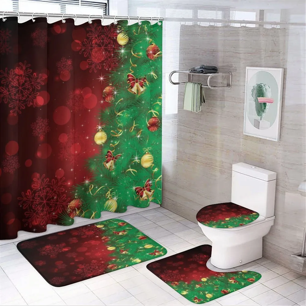 Jingle Bells Trees — 4-Piece Bathroom Set preview