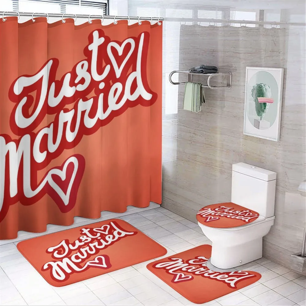 Retro Hand Writing Poster — 4-Piece Bathroom Set preview