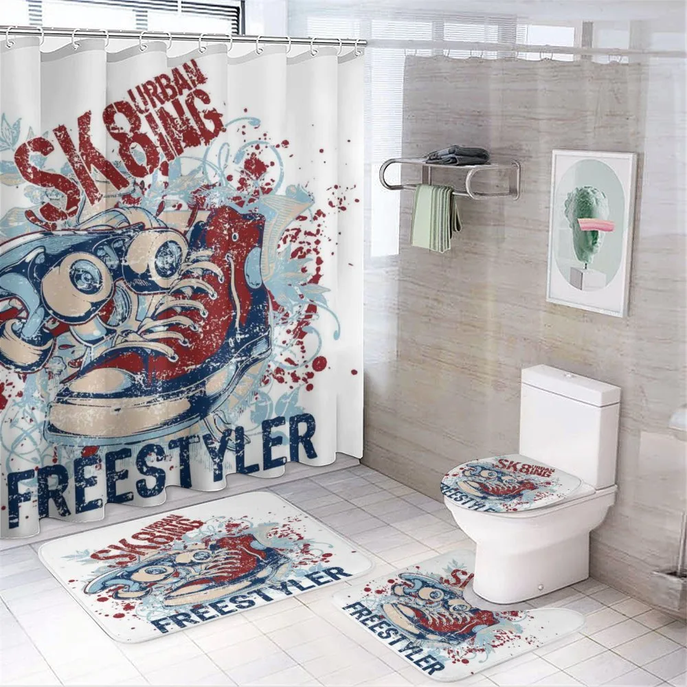 Skateboard Urban Sport — 4-Piece Bathroom Set preview