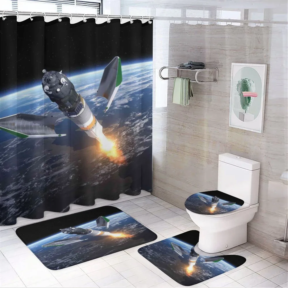 Spacecraft Cosmos — 4-Piece Bathroom Set preview