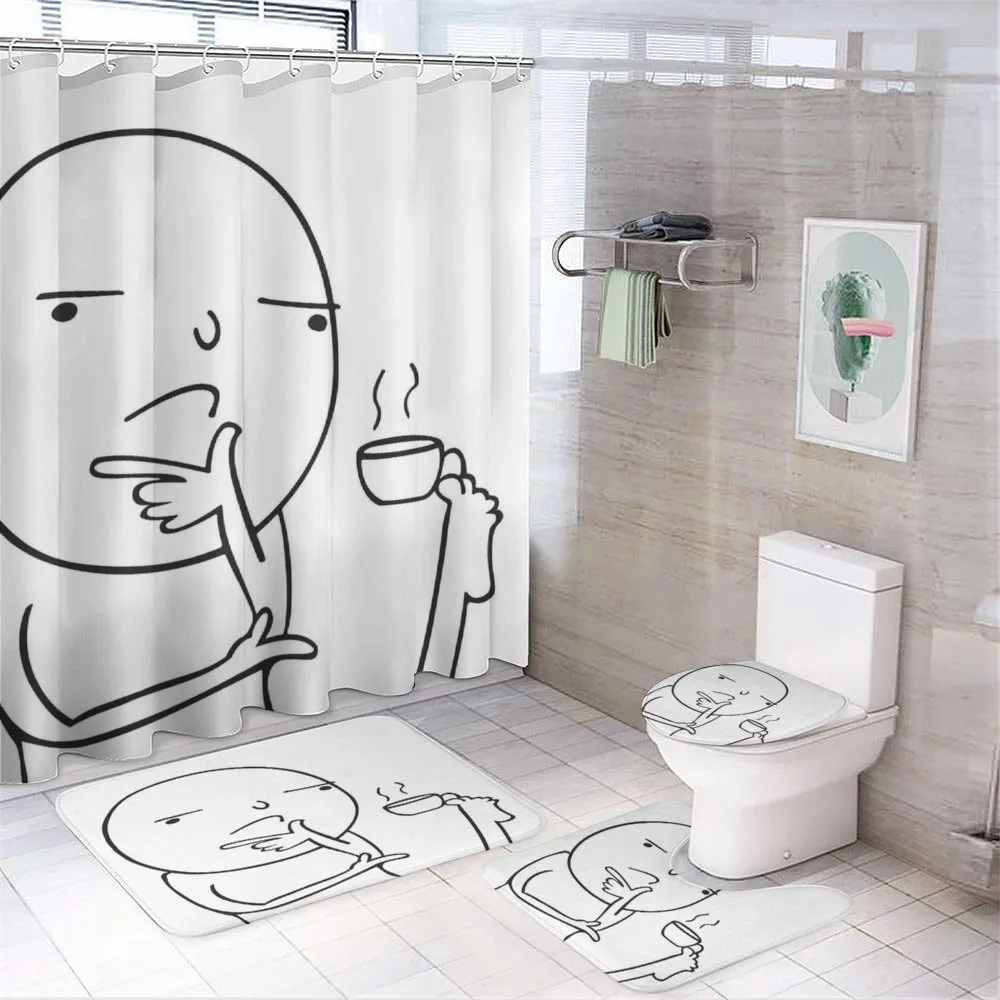 Thoughtful Meme Coffee 4-Piece Bathroom Set product video