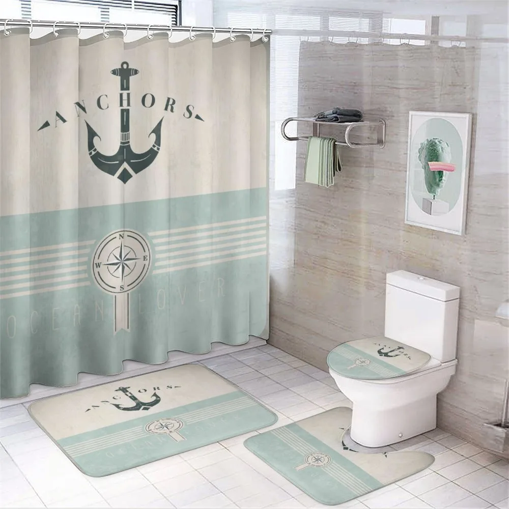 Vintage Marine Anchor — 4-Piece Bathroom Set preview