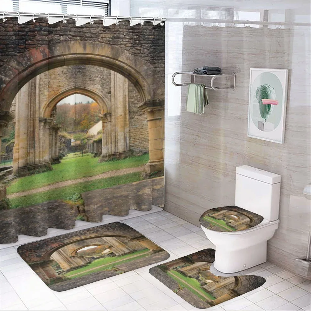 Autumn Ruins View — 4-Piece Bathroom Set preview