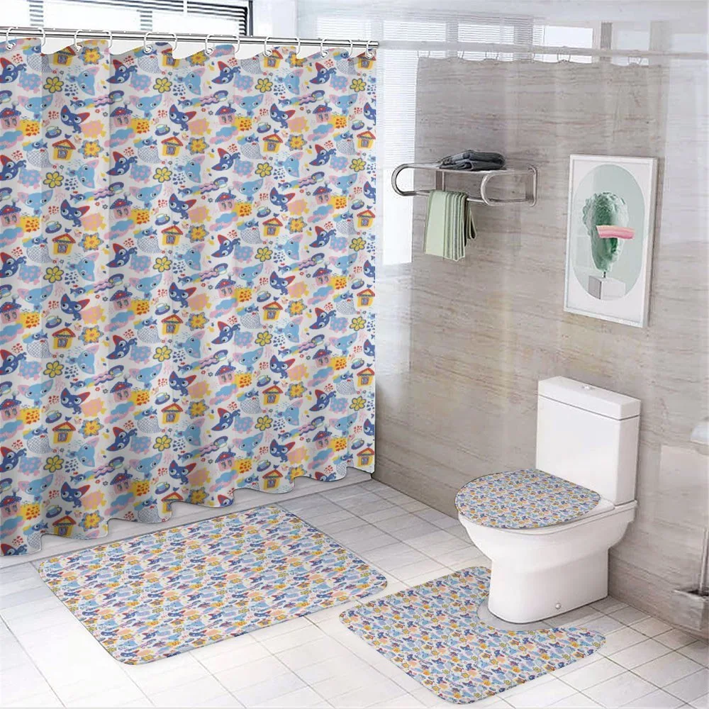 Cats and Fishes Love Games — 4-Piece Bathroom Set preview