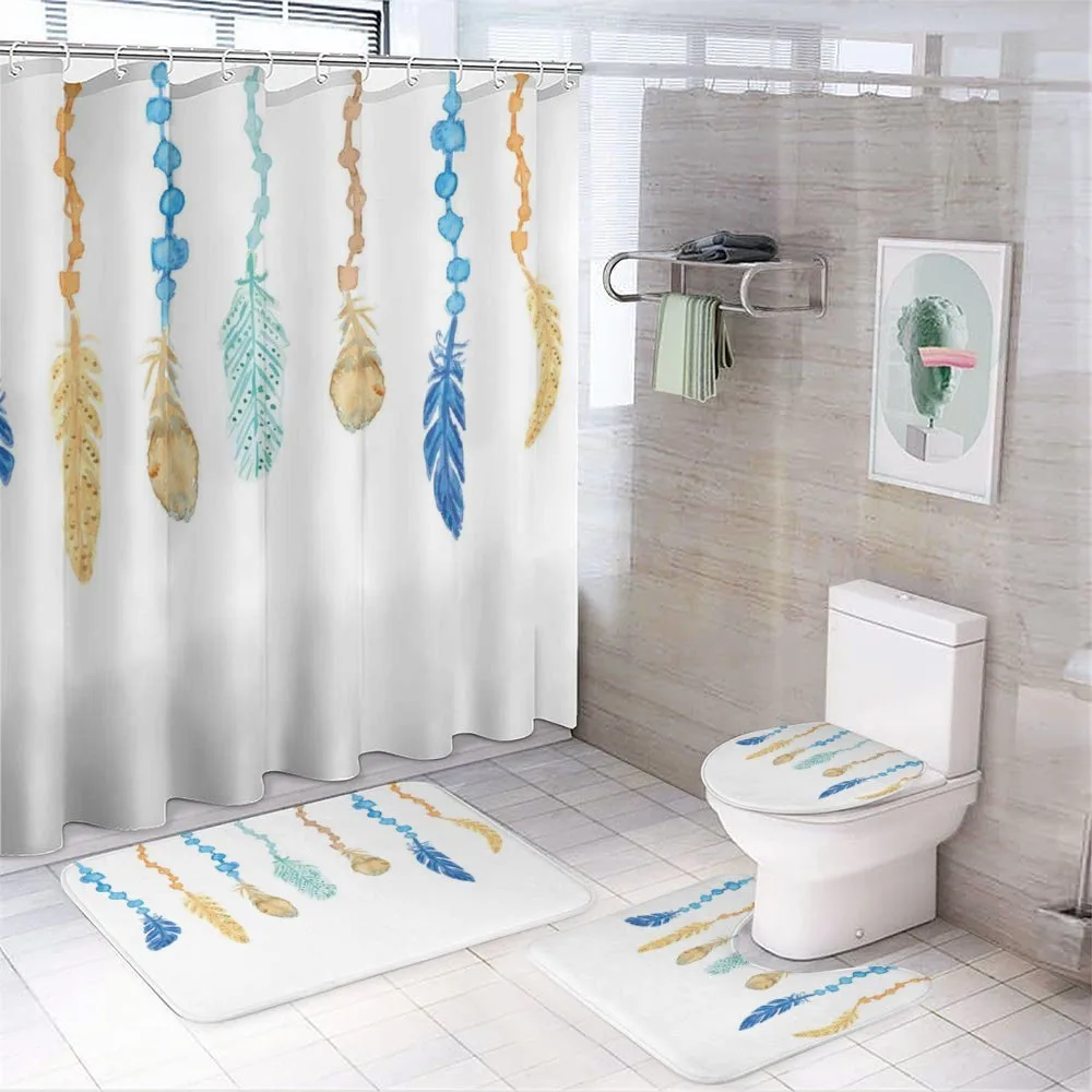 Colorful Bird Design — 4-Piece Bathroom Set preview