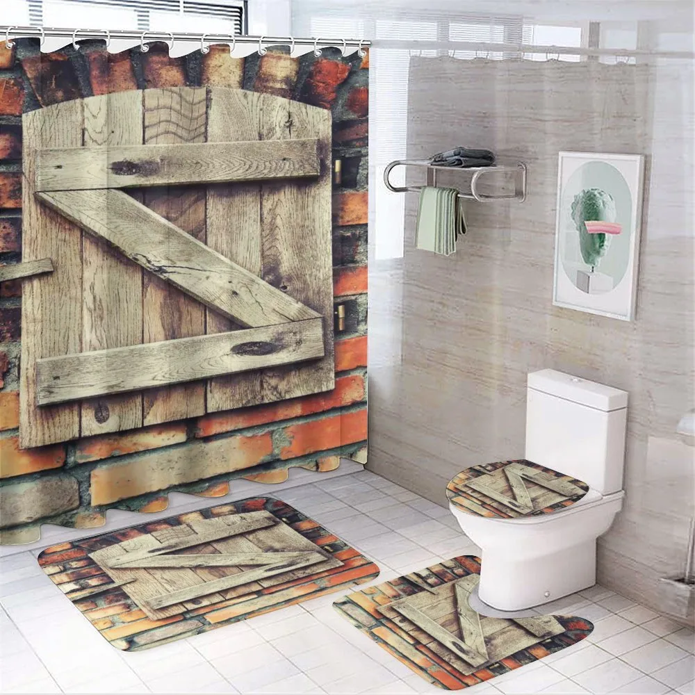 Natural Red Brick House — 4-Piece Bathroom Set preview