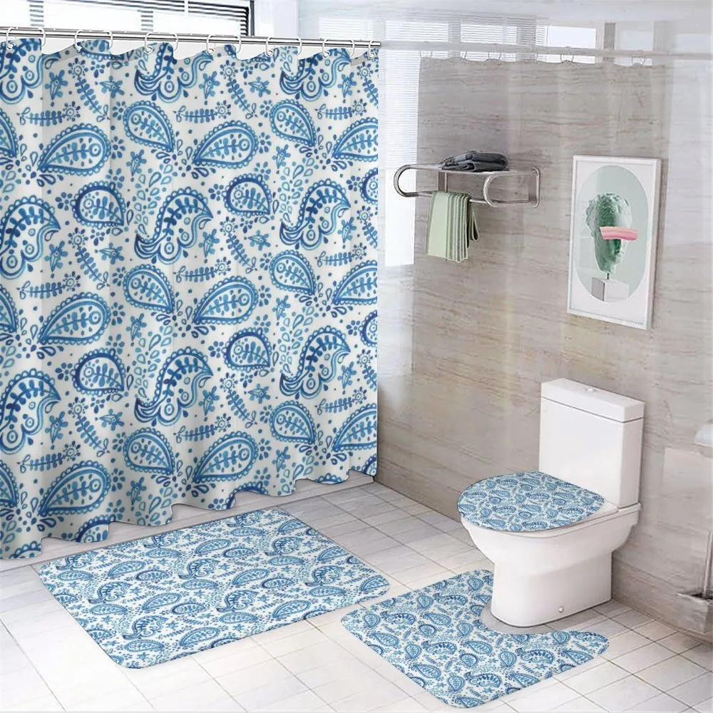 Sketch Flower and Flake — 4-Piece Bathroom Set preview