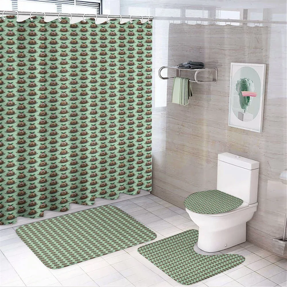 Christmas Pudding Characters — 4-Piece Bathroom Set preview