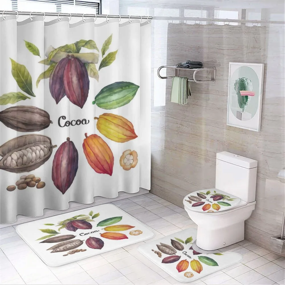 Exotic Food Colorful Design — 4-Piece Bathroom Set preview