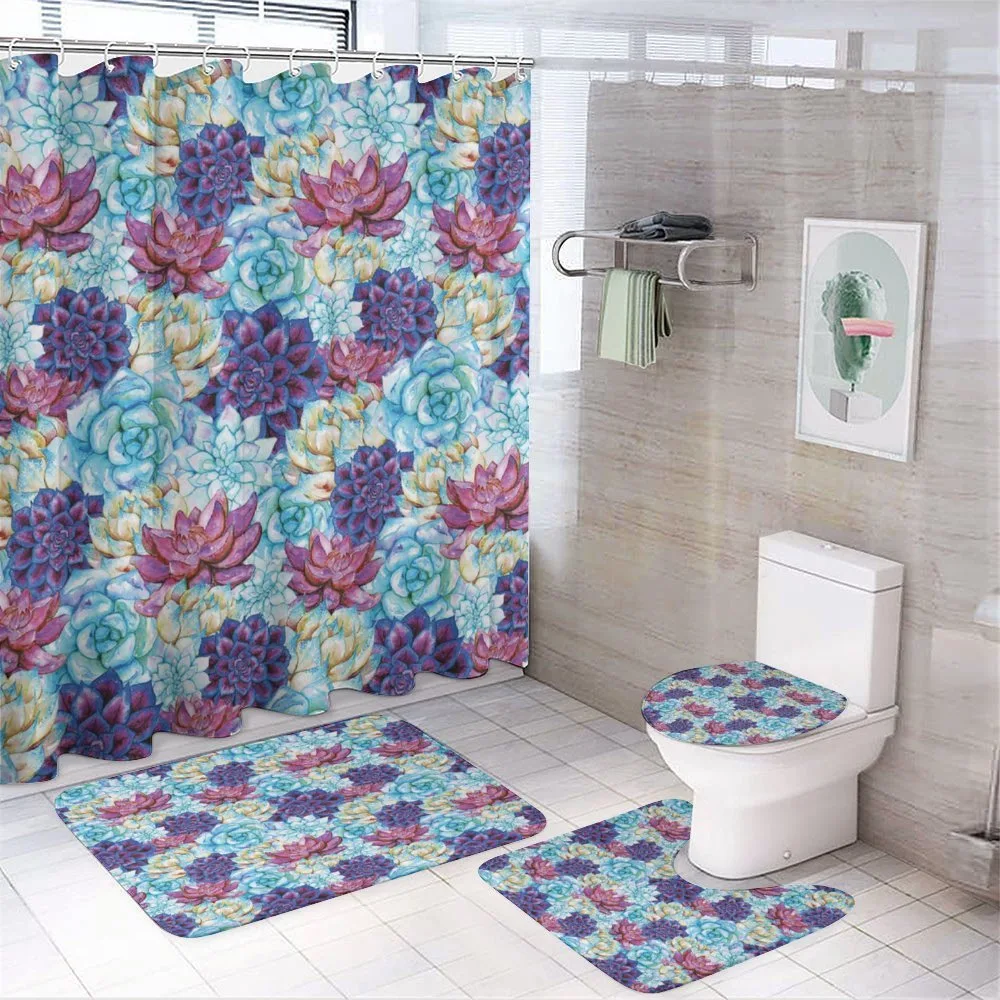 Flowers Bohemian 4-Piece Bathroom Set product video