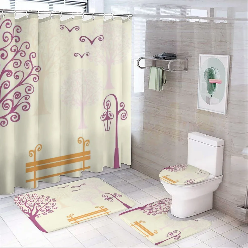 Park Bench Pastel Color — 4-Piece Bathroom Set preview