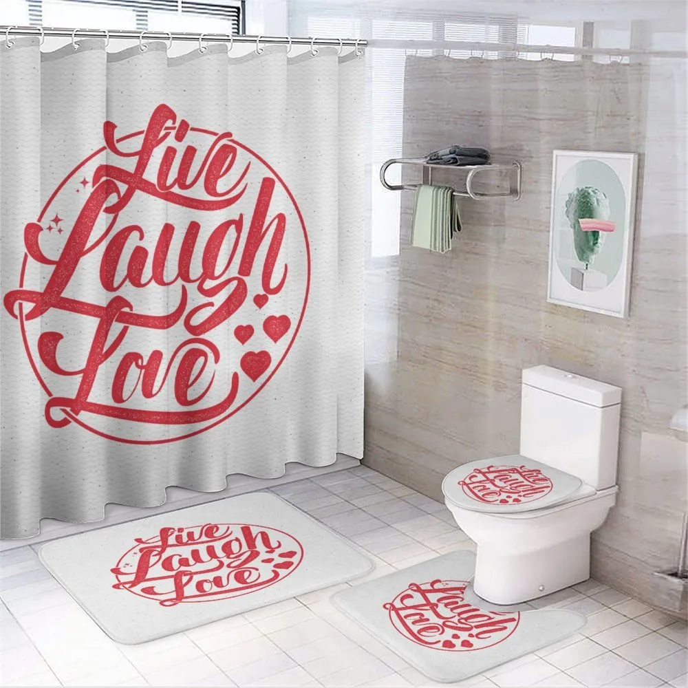 Retro Stamp — 4-Piece Bathroom Set preview